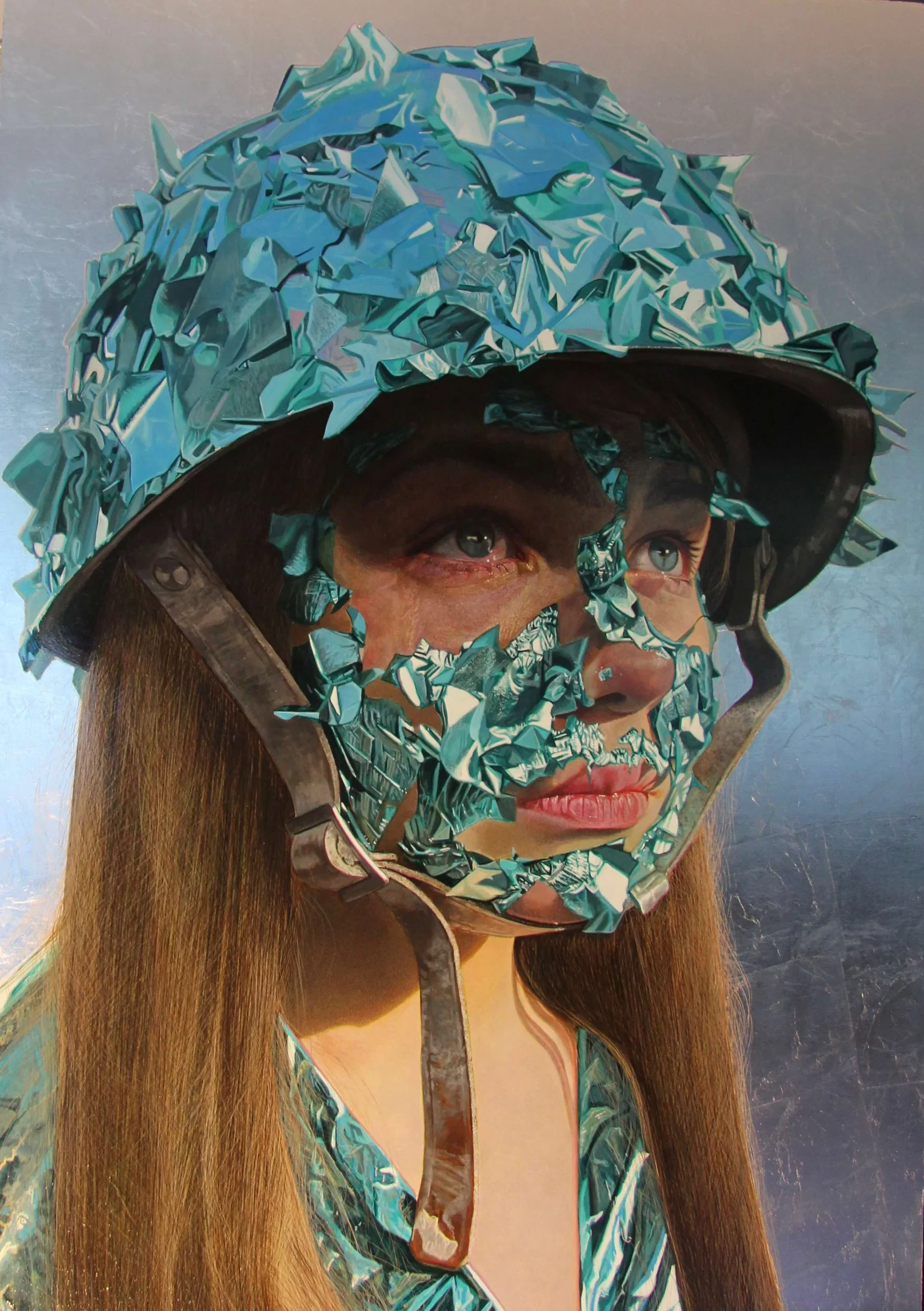 Azure Camouflage Girl (side) by Gordon Harris