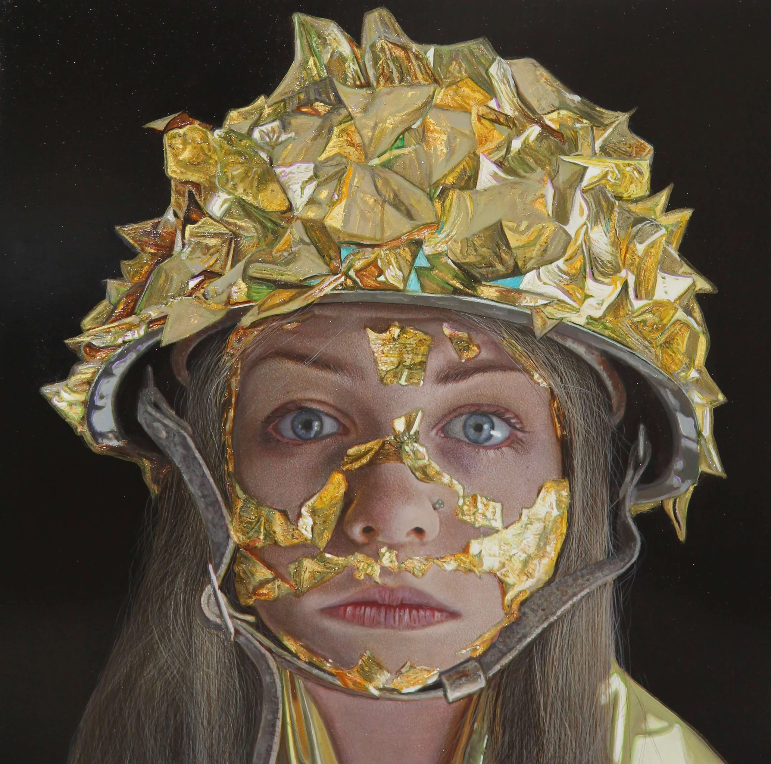Gold Camouflage Girl by Gordon Harris