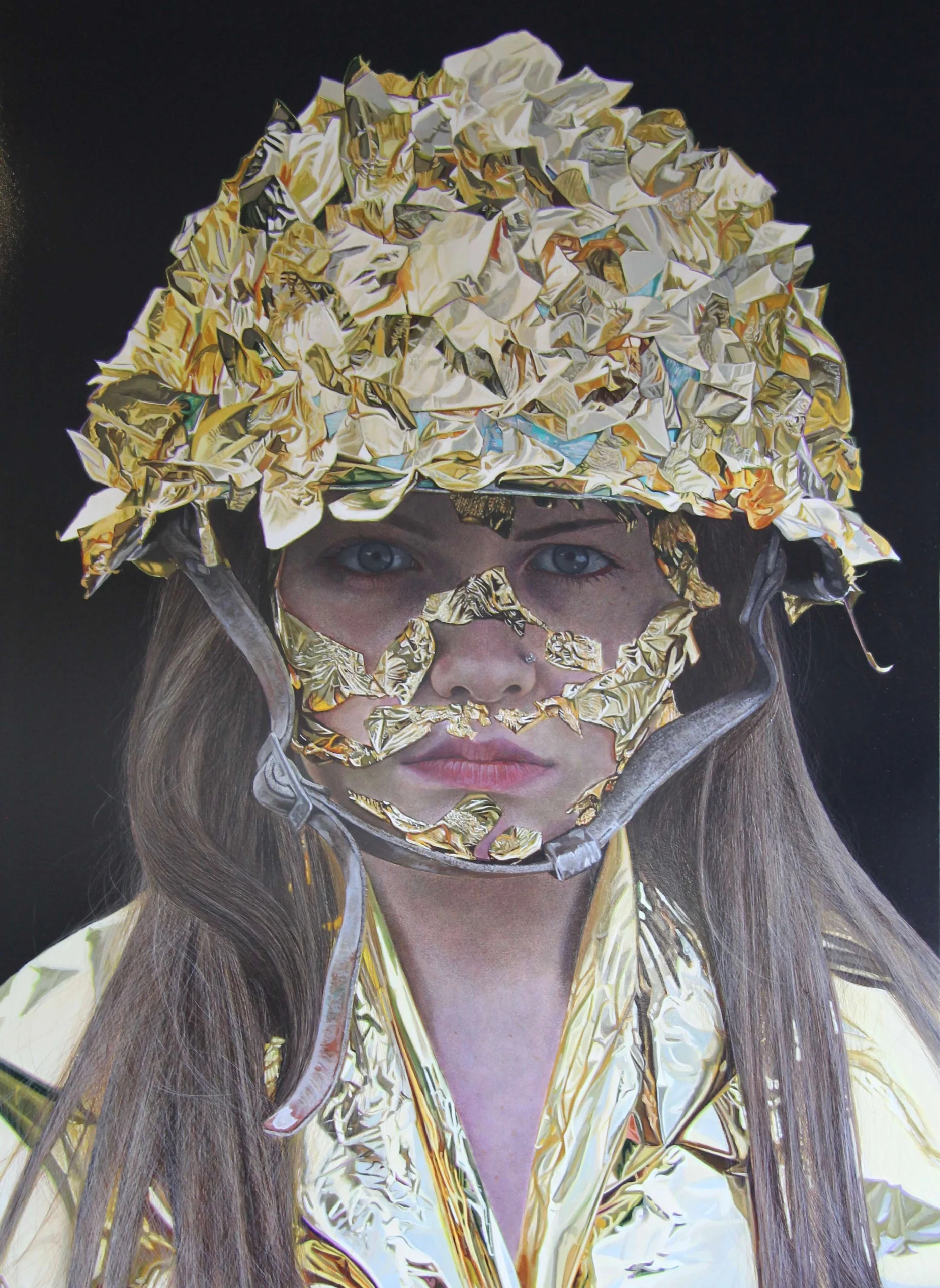 Golden Camouflage Girl by Gordon Harris