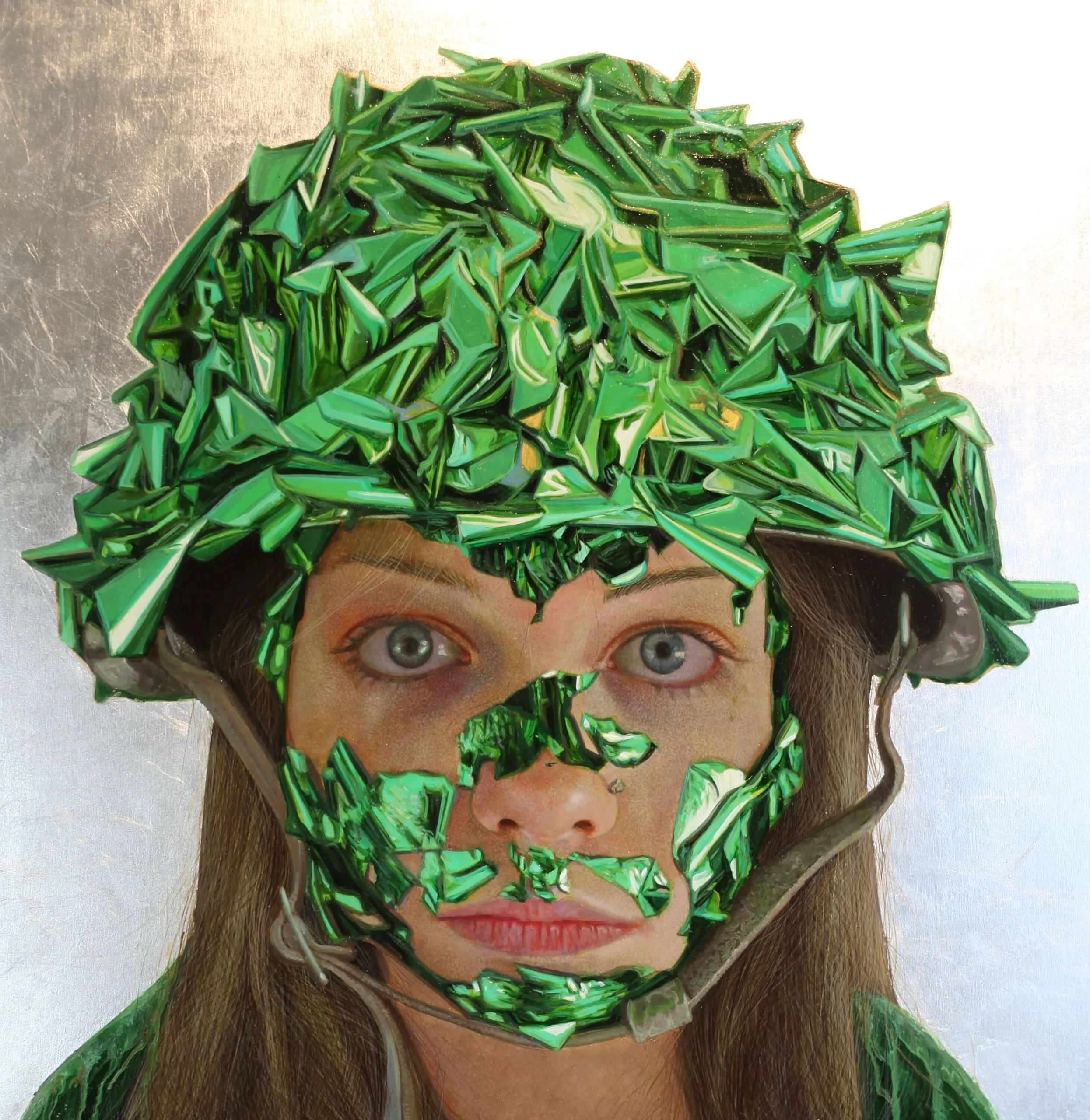 Green Camouflage Girl by Gordon Harris