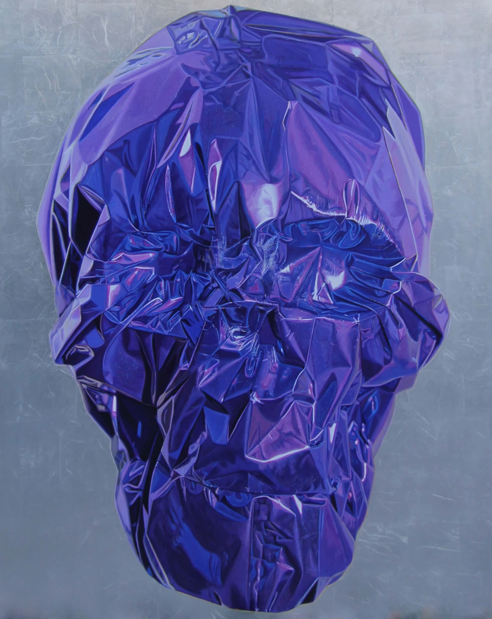 Purple Metallic Skull by Gordon Harris